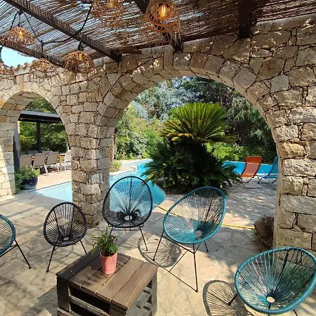 A Casa Di Ficu à 14kms D'ajaccio Et Des Plages Avec Piscine Jacuzzi Pétanque Sans Vis à Vis * Peri